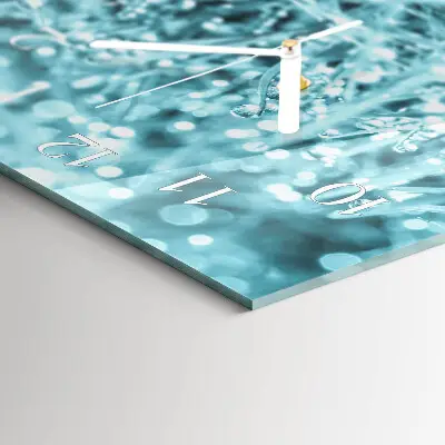 Wanduhr aus glas horizontal Kalter Morgentau