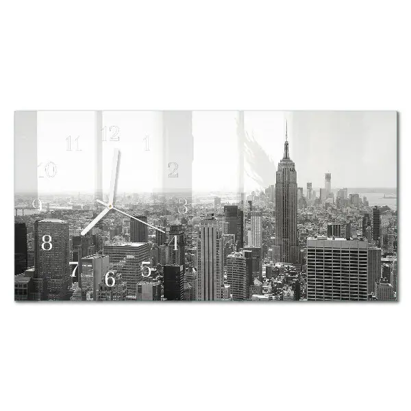 Wanduhr aus glas horizontal New York Manhattan