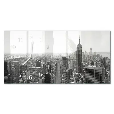 Wanduhr aus glas horizontal New York Manhattan
