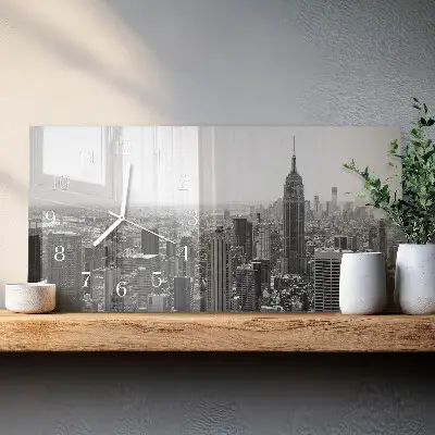 Wanduhr aus glas horizontal New York Manhattan