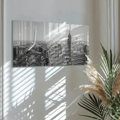 Wanduhr aus glas horizontal New York Manhattan