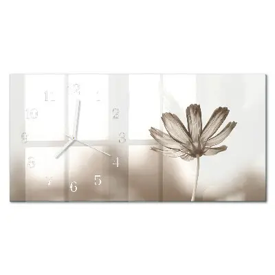 Glasuhr horizontal Eine Blume ist aufgeblüht