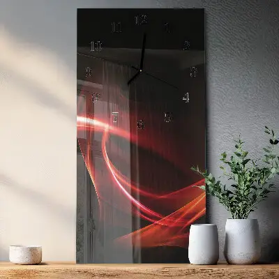 Vertikale glas wanduhr Abstraktion