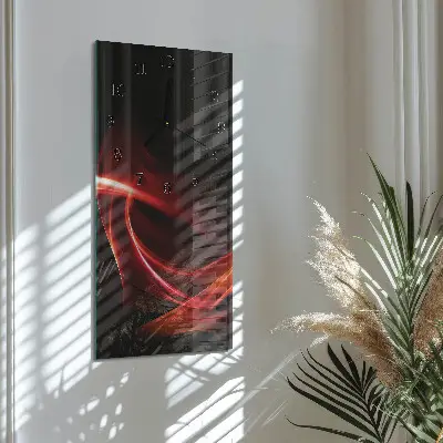 Vertikale glas wanduhr Abstraktion