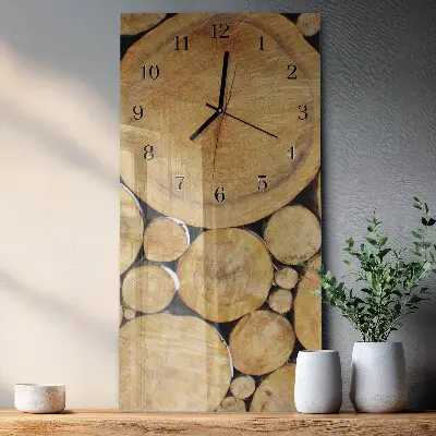 Moderne wanduhr vertikal Holz