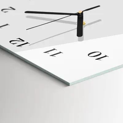 Vertikale glas wanduhr Blume