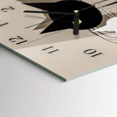 Wanduhr mit motiv vertikal Katzen