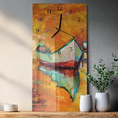 Vertikale glas wanduhr Łódź