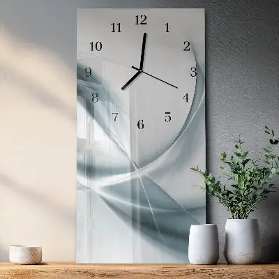 Vertikale glas wanduhr Abstraktion