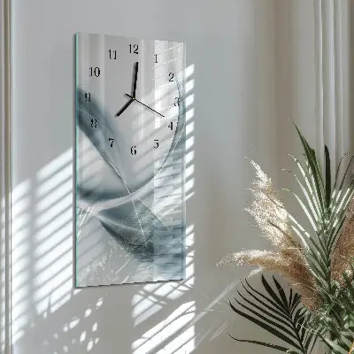 Vertikale glas wanduhr Abstraktion