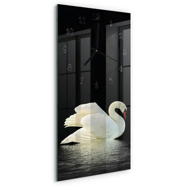 Vertikale Uhr Schwan