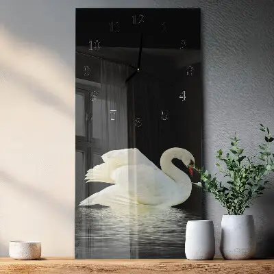Vertikale Uhr Schwan