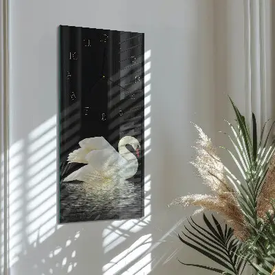 Vertikale Uhr Schwan