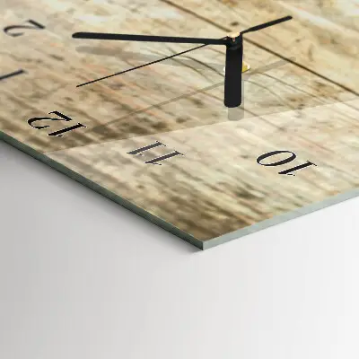 Vertikale glas wanduhr Holz mit Kaffeebohnen