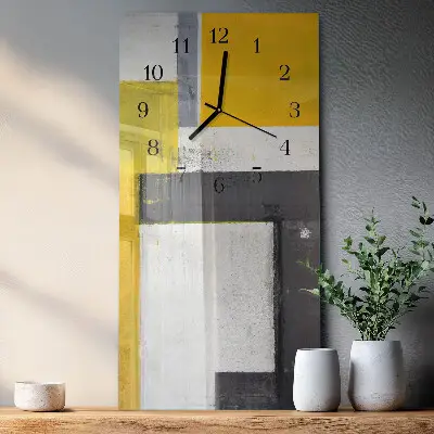 Vertikale glas wanduhr Stück