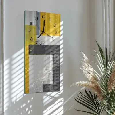 Vertikale glas wanduhr Stück