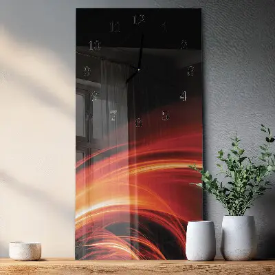 Vertikale glas wanduhr Abstraktion