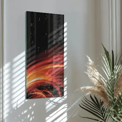Vertikale glas wanduhr Abstraktion