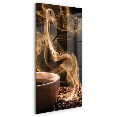 Wanduhr design ausgefallen vertikal Eine Tasse Kaffee