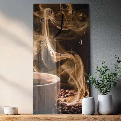 Wanduhr design ausgefallen vertikal Eine Tasse Kaffee