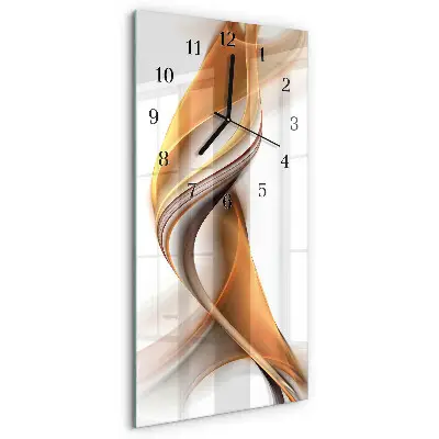 Vertikale glas wanduhr Abstraktion