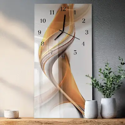 Vertikale glas wanduhr Abstraktion