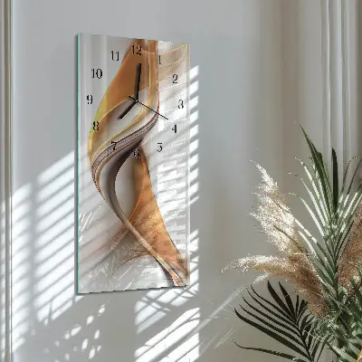Vertikale glas wanduhr Abstraktion