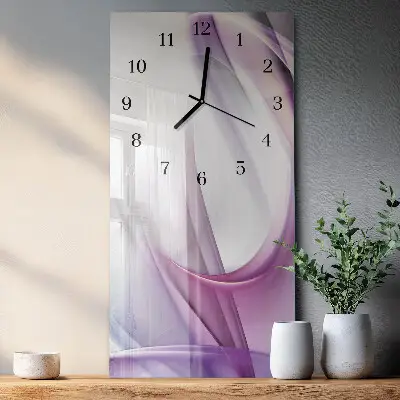 Vertikale glas wanduhr Abstraktion