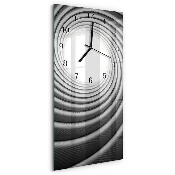 Vertikale glas wanduhr Wirbel