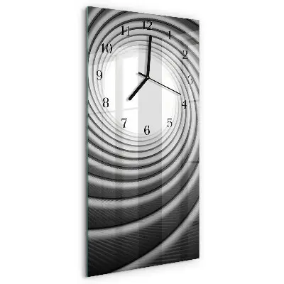 Vertikale glas wanduhr Wirbel