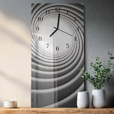 Vertikale glas wanduhr Wirbel