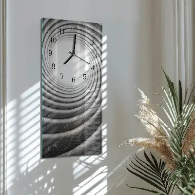Vertikale glas wanduhr Wirbel
