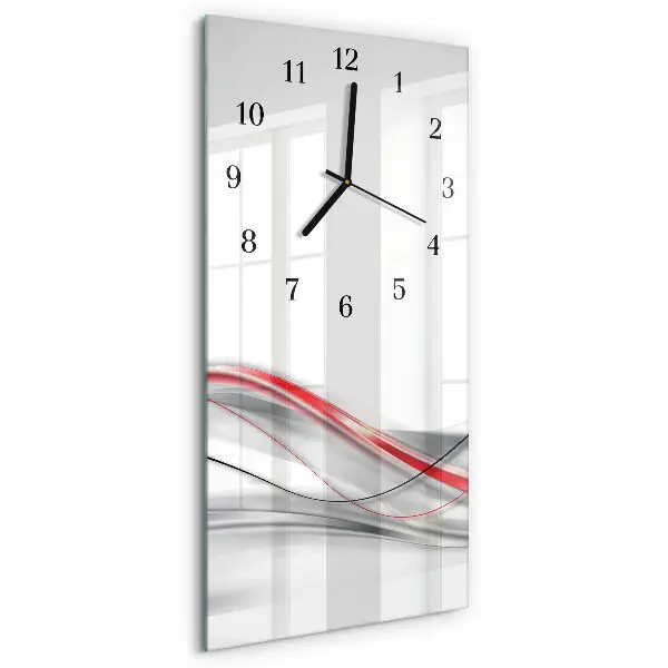 Vertikale glas wanduhr Kurve