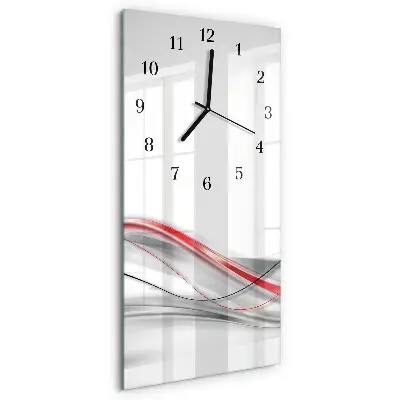 Vertikale glas wanduhr Kurve