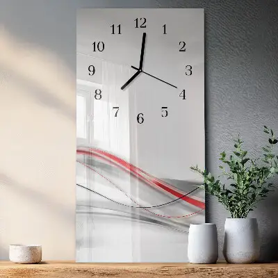 Vertikale glas wanduhr Kurve