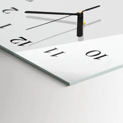 Vertikale glas wanduhr Kurve