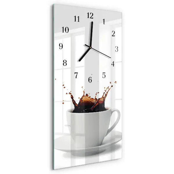 Wanduhr mit motiv vertikal Kaffee