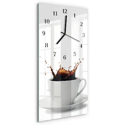 Wanduhr mit motiv vertikal Kaffee