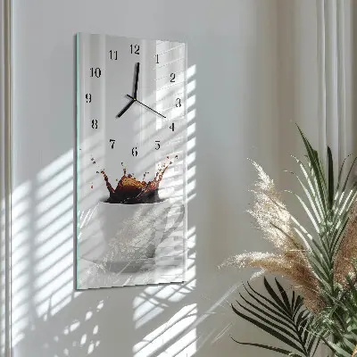 Wanduhr mit motiv vertikal Kaffee