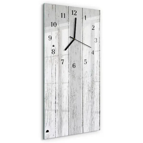Vertikale glas wanduhr Holz