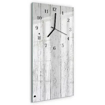 Vertikale glas wanduhr Holz