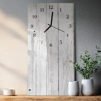 Vertikale glas wanduhr Holz