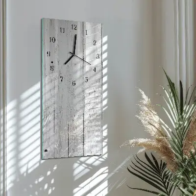 Vertikale glas wanduhr Holz