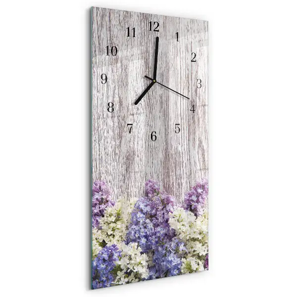 Vertikale glas wanduhr Ohne