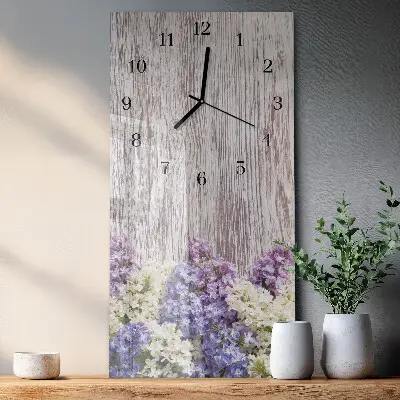 Vertikale glas wanduhr Ohne