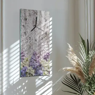 Vertikale glas wanduhr Ohne