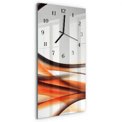 Vertikale glas wanduhr Abstraktion