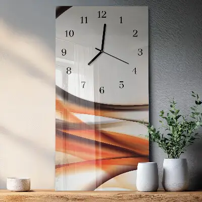 Vertikale glas wanduhr Abstraktion