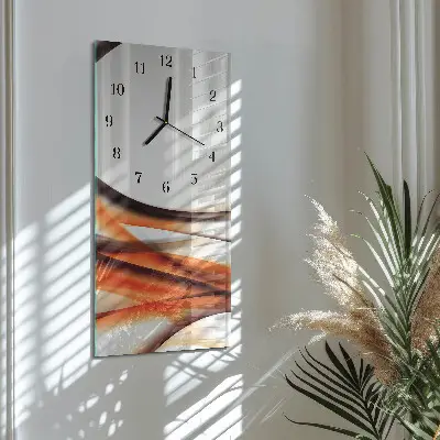 Vertikale glas wanduhr Abstraktion