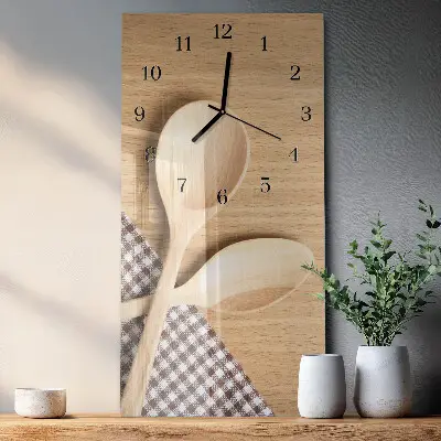 Moderne wanduhr vertikal Löffel